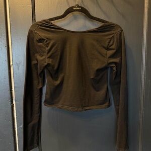 Edikted Classic Black Long Sleeve Top